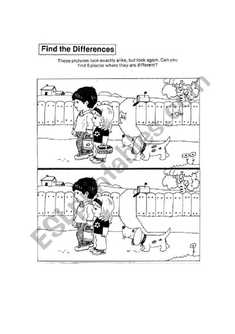 Grade 1 Find The Difference Worksheet