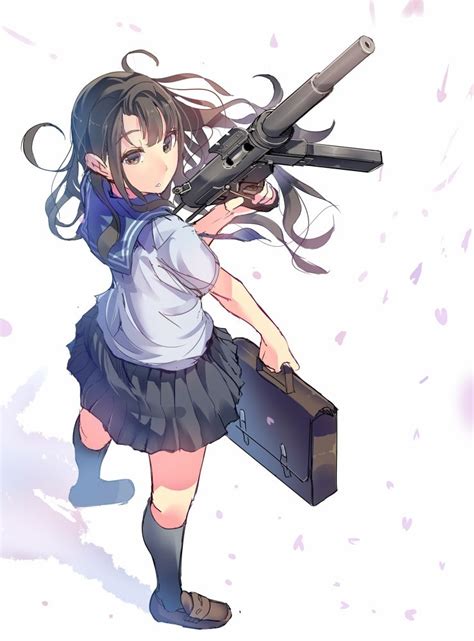 Their strong personality and impressive physical abilities make them a force to be reckoned with, regardless if they are with the good guys or the villains. #Anime girls with #guns #Schoolgirl http://girlsgottaguns ...