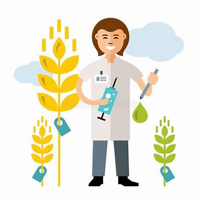 Genetic Engineering Cartoon Science Agriculture Breeding Illustration