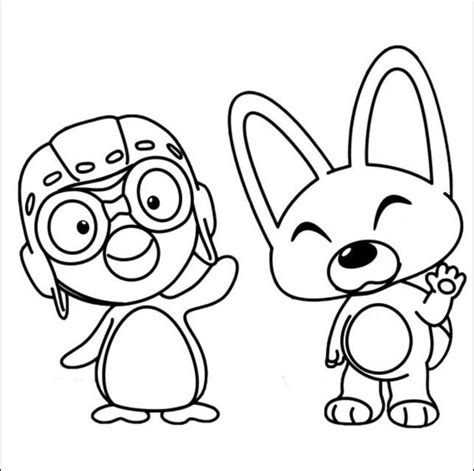 Coloring Pages Pororo The Little Penguin Printable For Kids And Adults