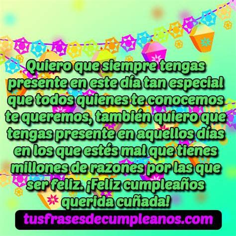 Actualizar 22 Imagen Frase De Feliz Cumpleaños Para Mi Cuñada