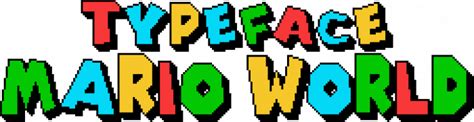 Typeface Mario World Pixel Filled Fontstruct