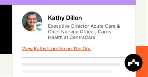 Kathy Dillon Executive Director Acute Care And Chief Nursing Officer