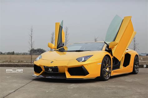 Bright Yellow Lamborghini Aventador On Bronze Pur Wheels Gtspirit