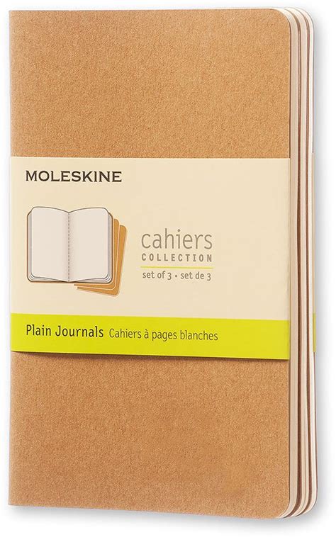 Moleskine Cahier Pocket Journal Plain Set Of 3 Assorted Cahier