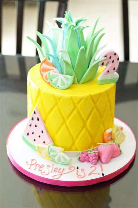 Two Tti Fruity Cake Tutti Fruity Cake Second Birthday Fruit Birthday