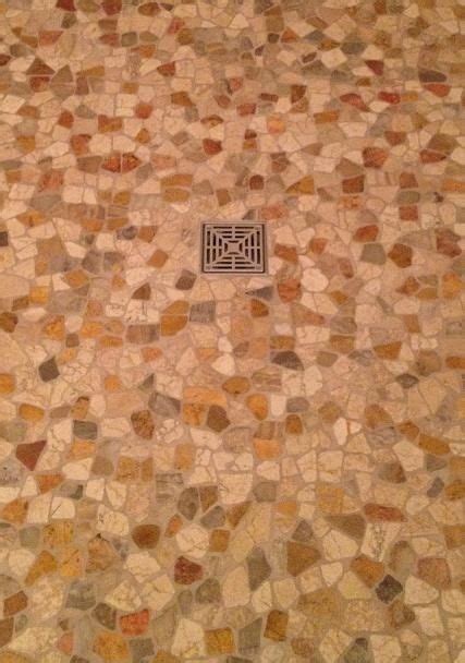 32mftd 32 x 32 monterey terrazzo dt shower floor. Flat pebble shower floor - Laticrete HydroBan Flange drain ...