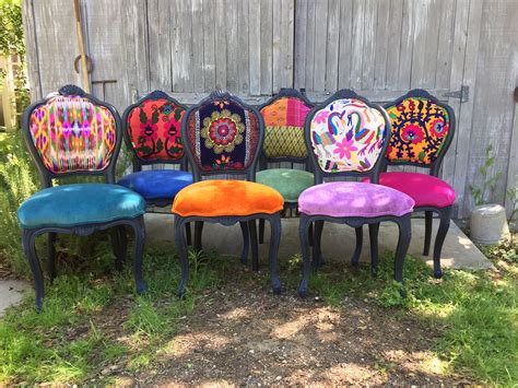 We offers boho furniture, boho chic furniture & boho style furniture for patio, outdoor, garden, bedroom, living room, & dining room sets. Eclectic Boho Dining Chairs | Etsy | Boho dining chairs ...