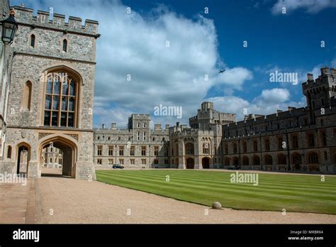 Courtyard Of The Upper Ward In Windsor Castle Residence Of The British