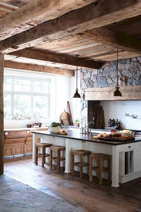 120 Modern Rustic Farmhouse Kitchen Decor Ideas 79 Timber Kitchen