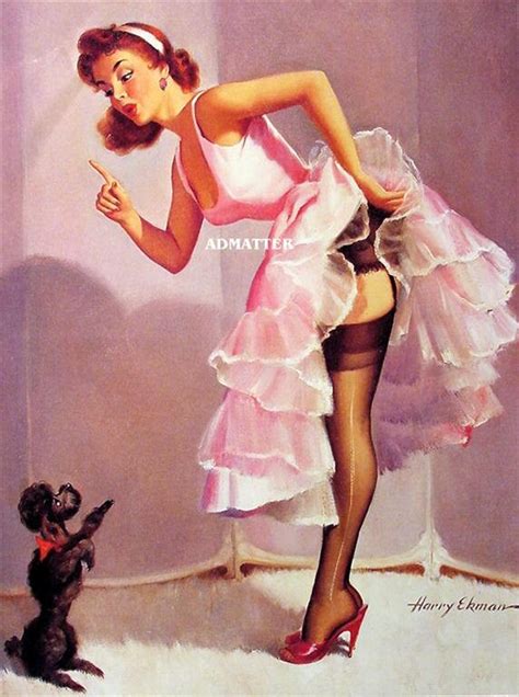 Harry Ekman Vintage X Pin Up Girl Sexy Lady In