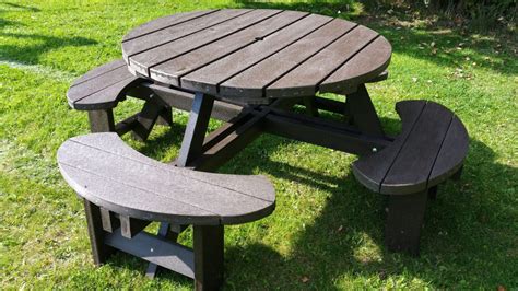 Recycled Plastic Composite Excalibur Picnic Table Commercial Picnic Benches