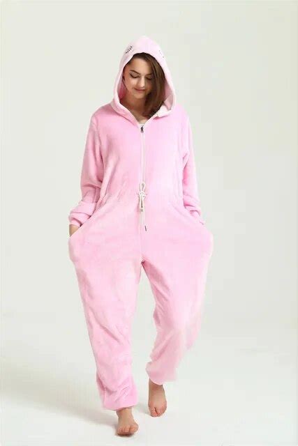 Winter Warm Pyjamas Women Onesies Flannel Jumpsuits Sleepwear Overall