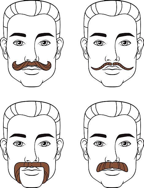 Handlebar Mustache Isolated Illustrations Royalty Free Vector Graphics