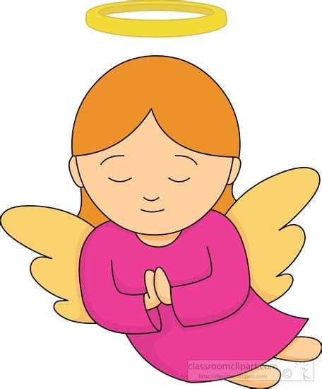 Angel Clipart Angel With Halo Praying Clipart 6133 3