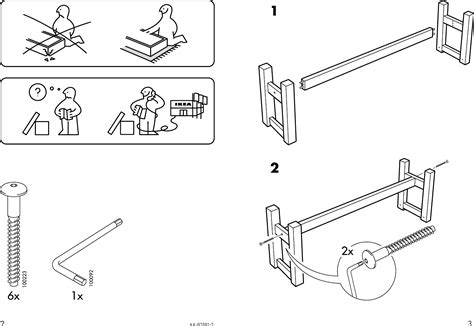 Ikea Norden Bench 59 Assembly Instruction 4