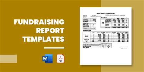 Fundraising Report Templates Pdf Doc