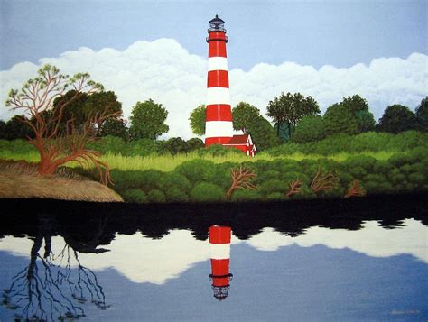 Assateague Island Lighthouse Painting By Frederic Kohli Fine Art America