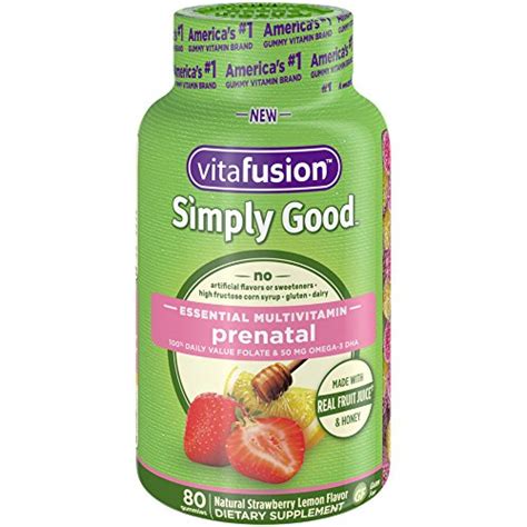 Vitafusion Simply Good Prenatal Essential Multivitamin Gummy Vitamins