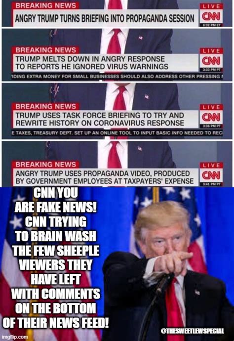 In the jokes, a poster responds to a claim against their character by calling it fake news. CNN You Are Fake News! - Imgflip