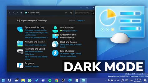 Enable Control Panel With Dark Mode In Windows 11 Youtube