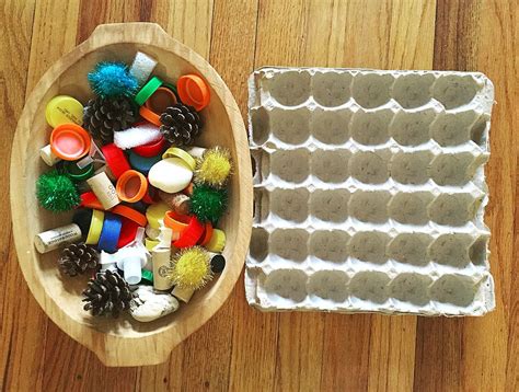 Simple Sorting Loose Parts And An Egg Carton Are All You Need For A Sorting Activity For The