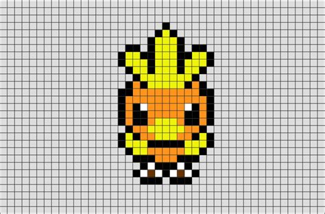 The only difference is the coloring; Pokemon Torchic Pixel Art - BRIK