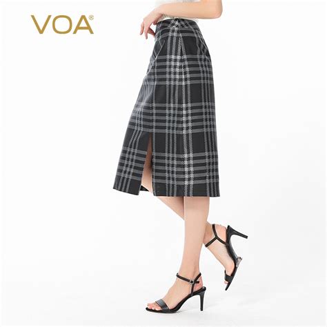 Voa Summer Womens Fashion Large Size Split Package Hips Pencil Skirts