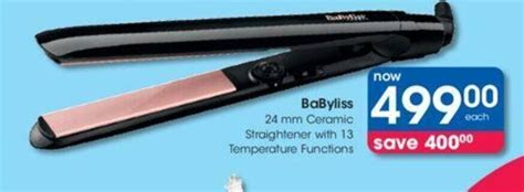 Babyliss 24mm Ceramic Straightener With 13 Temperature Functions Offer