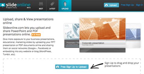 Slideonline Lets You Upload And Share Powerpoint Presentations And