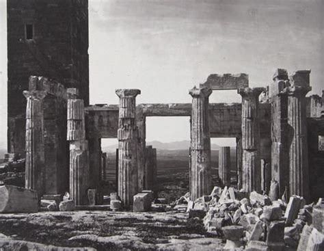 William James Stillman Eastern Facade Of The Propylaea 1869
