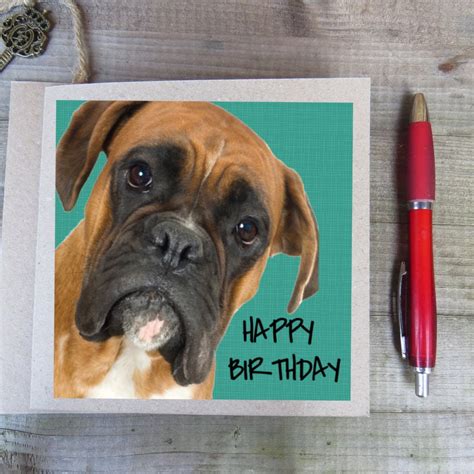 Boxer Dog Birthday Card Boxer Dog Mothers Day Card Card For Etsy