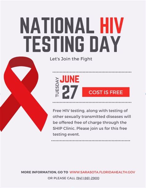 National Hiv Testing Day Florida Department Of Health In Sarasota