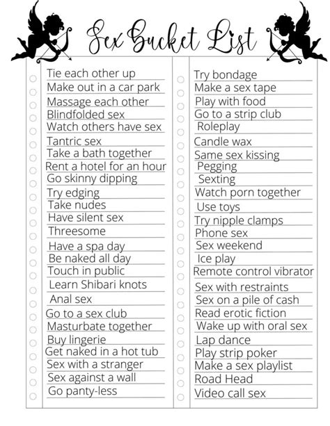 Sex Bucket List 100 Fun Things To Do With Your Partner