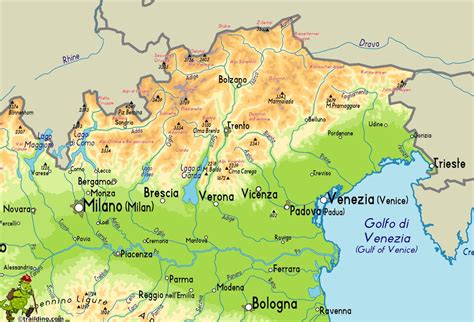 North East Italy Map Map Of North East Italy Southern Europe Europe