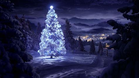 Download Wallpaper Christmas Tree In The Snow Holiday Hd By Valvarez