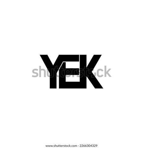 Yek Typography Letter Monogram Logo Design Stock Vector Royalty Free