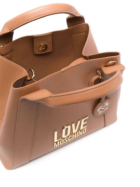 Love Moschino Logo Lettering Faux Leather Tote Bag Farfetch