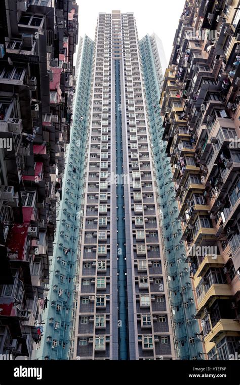 Typical Tall Residential Building In Hong Kong Stock Photo Alamy