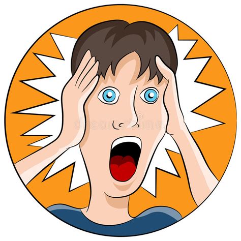 Shocked Facial Expression Stock Vector Illustration Of Stressed 42277240
