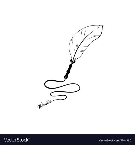 Download Writing Feather Pen - icon isolated Royalty Free Vector
