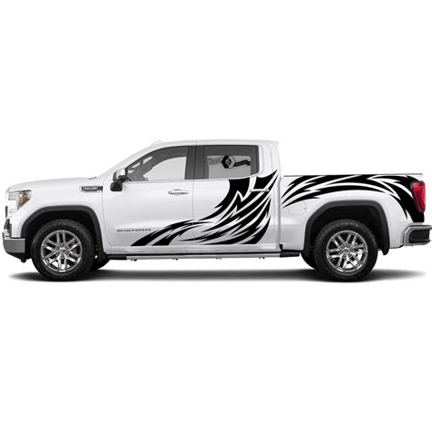 Pair Decals Sticker Side Splash Kit For Gmc Sierra 1500 Doors Side