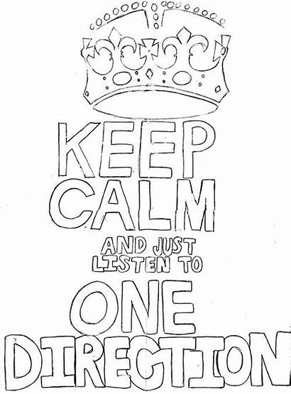 Direction Calm Keep 1d Coloring Pages Quotes