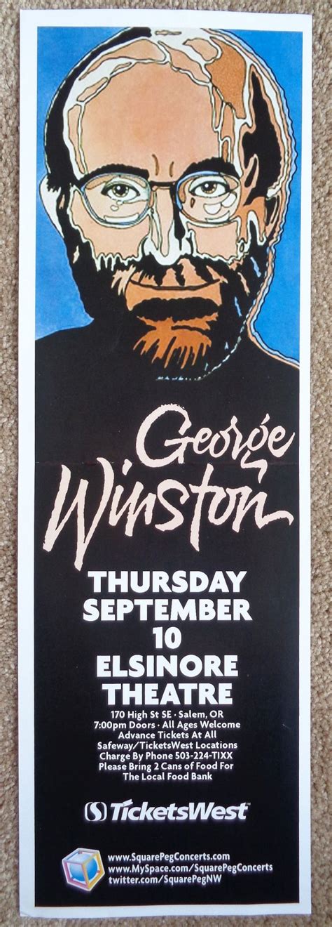 Winston George Winston 2009 Gig Poster Salem Oregon Concert 5 12 X 17