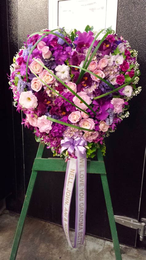 Purple Flowers For Funeral Spray Flowers Chj