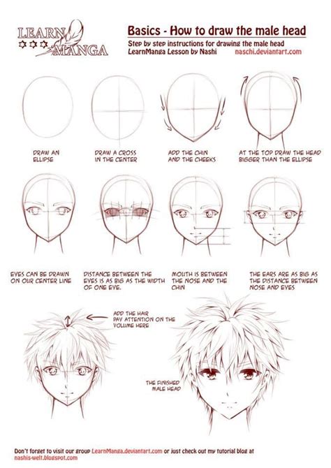 One of the best qualities in reiq is that he draws quality looking original characters. How To Draw Boy Anime Heads Step By Step For Beginners ...