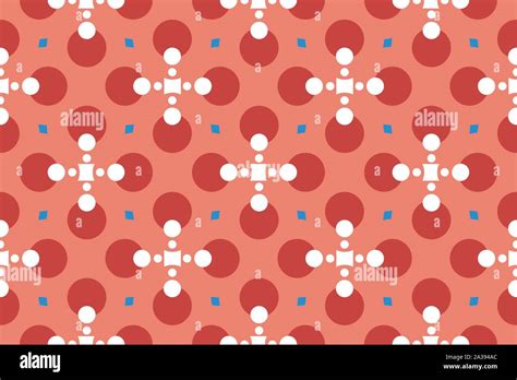 Vector Seamless Geometric Pattern Shaped Circles Squares And Diamonds