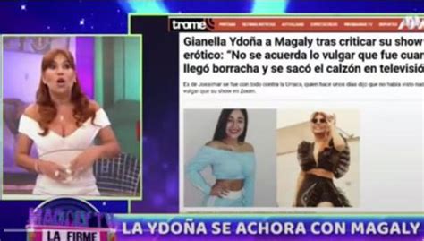 Magaly Medina Le Responde A Gianella Ydoña Me Saqué El Calzón En