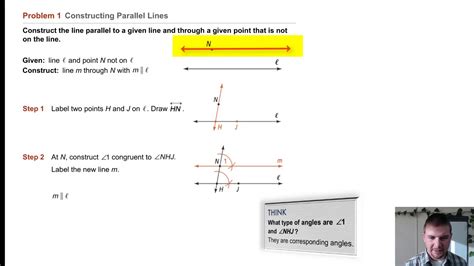Geometry 3 6 Constructing Parallel And Perpendicular Lines Problem 1