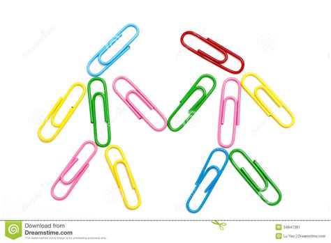 Colored Paper Clip Stock Image Image 34847361